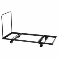 OfficeSource | Melamine Folding Tables | Flat Stacking Rectangular Table Truck