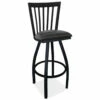OfficeSource | Universal Collection | Cafe Height High Back Wood Chair With Cushioned Seat And Black Wrinkle Steel Frame -COE DISTRIBUTING Shop pr1 hol 8030sblk 81866.1630085925