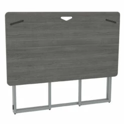 OfficeSource | Any Space WFH | Folding Desk With Silver Frame