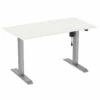 2-Stage, Adjustable Height 24"D X 42"W Desk W/ Silver Base & White Top -COE DISTRIBUTING Shop pr1 omn osbhat4860si 01 1 55562.1648584945