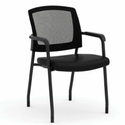OfficeSource | Parson | Micro Mesh Back Side Chair With Arms - Antimicrobial
