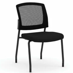 OfficeSource | Parson | Armless Micro Mesh Back Side Chair - Fabric