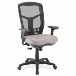 OfficeSource CoolMesh Collection Swivel Tilt, High Back Chair With Black Frame