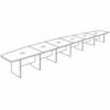 OfficeSource | OS Laminate Conference Tables | Expandable Boat Shaped Conference Table With Slab Base - 25.8' -COE DISTRIBUTING Shop pr1 per plcb26chillustration 43453.1630087812