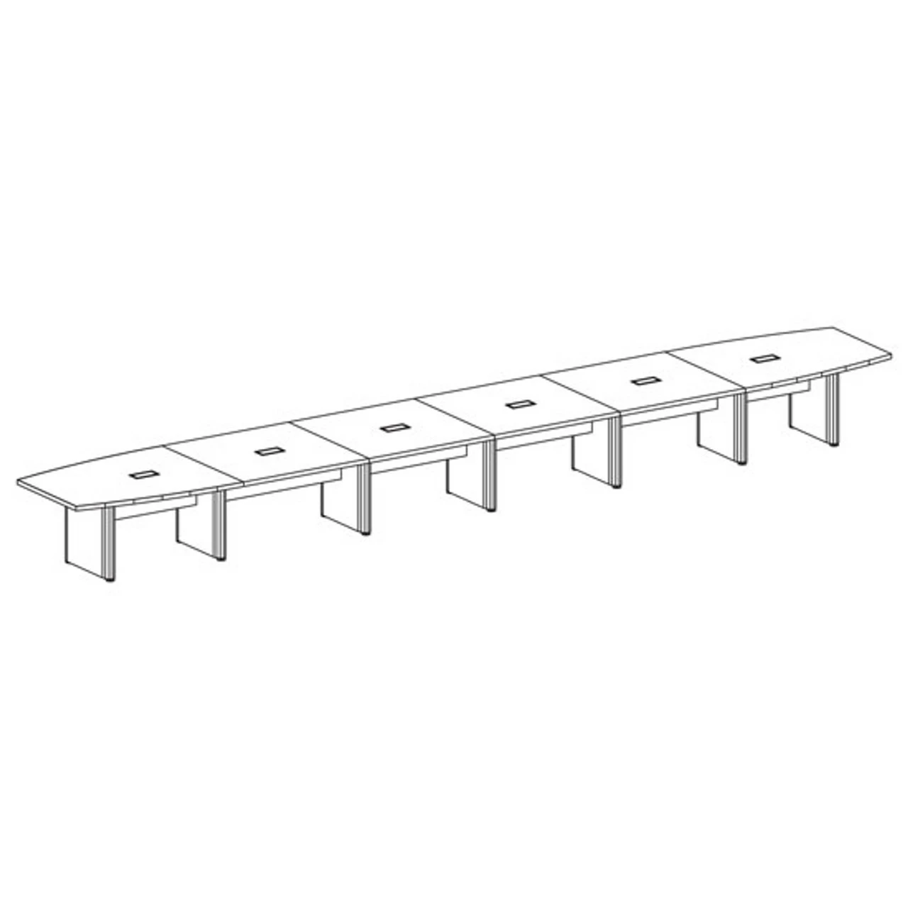 OfficeSource | OS Laminate Conference Tables |Expandable Boat Shaped Conference Table With Elliptical Base - 25.8' 3 OfficeSource | OS Laminate Conference Tables |Expandable Boat Shaped Conference Table With Elliptical Base - 25.8'