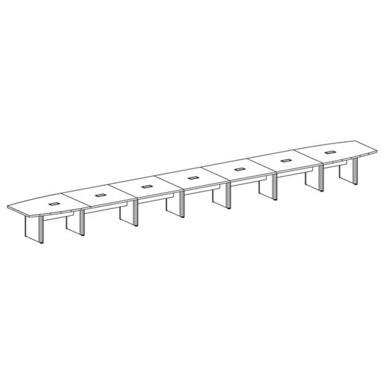 OfficeSource | OS Laminate Conference Tables | Expandable Boat Shaped Conference Table With Elliptical Base - 29.7 3 OfficeSource | OS Laminate Conference Tables | Expandable Boat Shaped Conference Table With Elliptical Base - 29.7