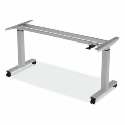 OfficeSource | StandUp Standing Desk | Pneumatic Height Adjustable Base With Casters - 72"W X 24"D