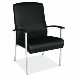 OfficeSource OS Big & Tall Collection Big And Tall Guest Chair With Silver Frame 1