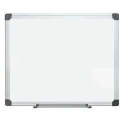 OfficeSource ViZual Collection Magnetic Porcelain Dry-Erase Board With Aluminum Frame - 48" X 96"