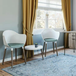 OfficeSource Allure Collection Plastic Bucket Chair With Light Wood Legs -COE DISTRIBUTING Shop qia 04al2amgwlwh 12 96323.1654025304