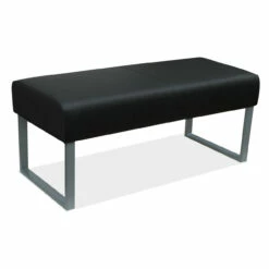 OfficeSource | OS Big & Tall | Bench With Silver Frame