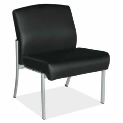 OfficeSource | OS Big & Tall | Big And Tall Armless Guest Chair With Silver Frame