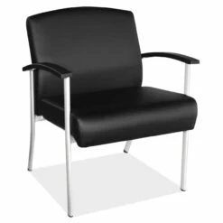 OfficeSource | OS Big & Tall | Big And Tall Guest Chair With Silver Frame