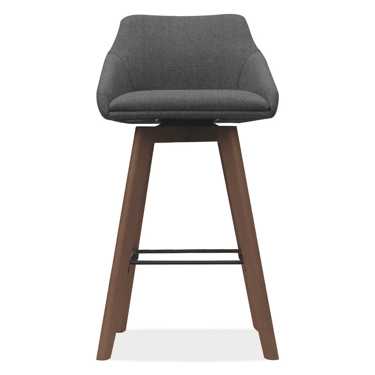 OfficeSource | Arbor | Swivel Stool With Brown Wood Legs 4 OfficeSource | Arbor | Swivel Stool With Brown Wood Legs - Image 2