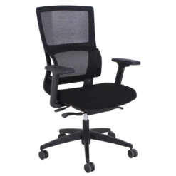 OfficeSource Curve Collection High Back, Mesh Task Chair With Black Frame