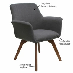 OfficeSource Bolster Collection Mid Back Guest Chair With Wood Leg Base 7 OfficeSource Bolster Collection Mid Back Guest Chair With Wood Leg Base -COE DISTRIBUTING Shop qia 12881fgr 09 73944.1641826035