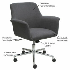 OfficeSource Bolster Collection Mid Back Swivel Chair With 5 Star Chrome Base 11 OfficeSource Bolster Collection Mid Back Swivel Chair With 5 Star Chrome Base -COE DISTRIBUTING Shop qia 12887fgr 09 12444.1641826012