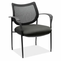 OfficeSource Carson Collection Guest Arm Chair With Black Frame