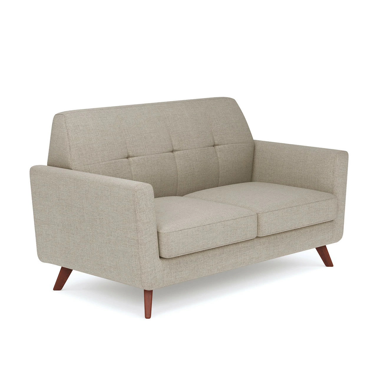 OfficeSource | Partridge | Loveseat With Light Wood Legs 4 OfficeSource | Partridge | Loveseat With Light Wood Legs - Image 2
