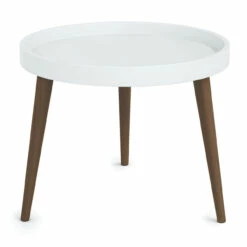 OfficeSource Posey Collection Plastic Round Table Top With 14" Wood Legs